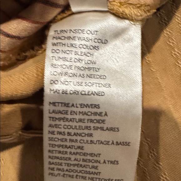 Anthropology Chino Size 29 in a Mustard/Gold color in a textured material - Picture 8 of 11